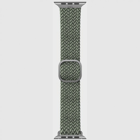 Ремешок Uniq Aspen Strap Braided для Apple Watch 42/44/45/49 мм, цвет Зеленый (44MM-ASPGRN)
