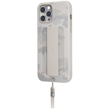 Чехол Uniq HELDRO + Band DE Anti-microbial для iPhone 12/12 Pro, цвет Бежевый камуфляж (IP6.1HYB(2020)-HELDEIC)