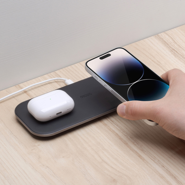 Зарядная станция Deppa Charging Station Dual, 40Вт, черный (24026)