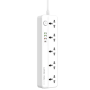 Сетевой фильтр LDNIO SC5415 Fast Charging Power Strip 2500W, 5 розеток, 4 USB, 2м (white)