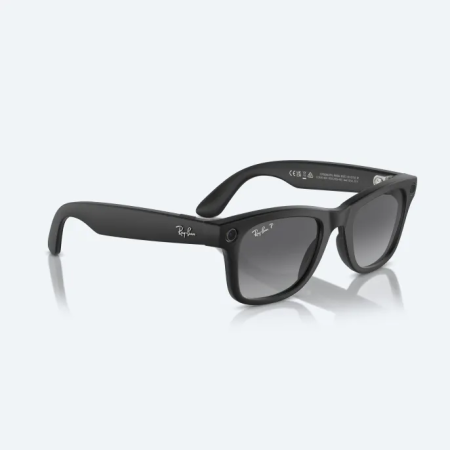 Умные очки Ray-Ban Smart Glasses Wayfarer Matte Black/Polar Gradient Graphite, RW4006, размер М, Монохромные, без автозатемнения, поляризационные