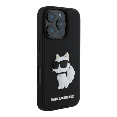 Чехол Karl Lagerfeld 3D Rubber NFT Choupette Black для iPhone 16 Pro Max, черный