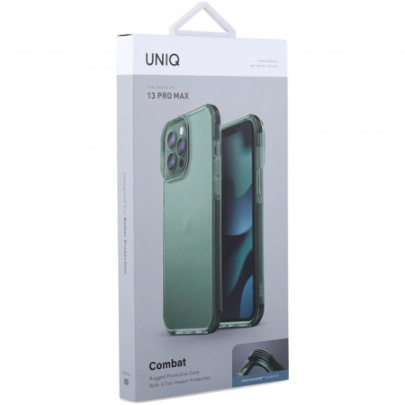 Чехол Uniq Combat для iPhone 13 Pro Max, цвет Зеленый (IP6.7HYB(2021)-COMGRN)