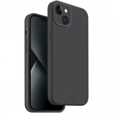 Чехол Uniq LINO MagSafe для iPhone 14 Plus, цвет Серый (Grey) (IP6.7M(2022)-LINOHMGRY)