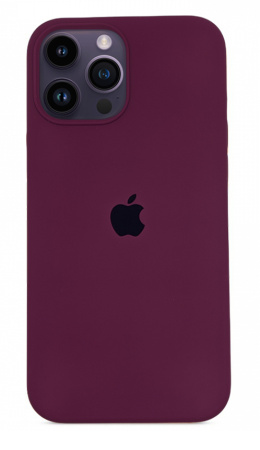 Чехол Silicone Case для iPhone 14 Pro Maroon, цвет Темно-бордовый