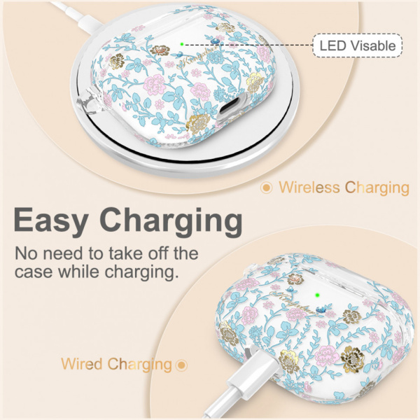 Чехол Flora для AirPods 3, цвет Розовый/Голубой (6959003503428)