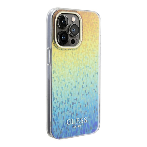 Чехол Guess PC/TPU Faceted Mirror Disco Hard Iridescent для iPhone 15 Pro