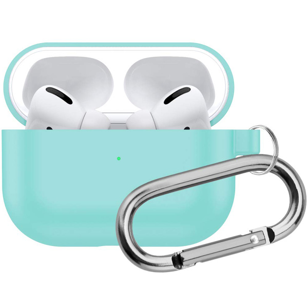 Чехол для AirPods Pro с карабином (Mint Green)