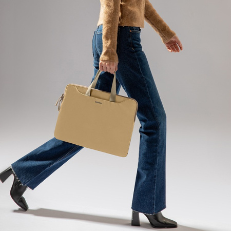Сумка Tomtoc TheHer Laptop Handbag A21 Cookie для ноутбуков 13" MacBook Pro|Air M2 | M1, (коричневый/бежевый)