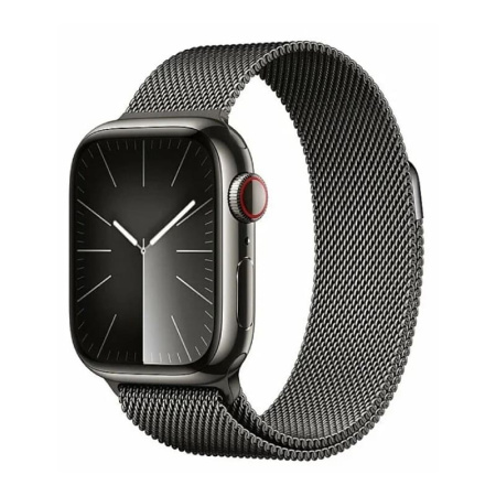 Apple Watch Series 9, 41 мм корпус из нержавеющей стали «Graphite», ремешок Milanese Loop «Graphite» (MRM53)