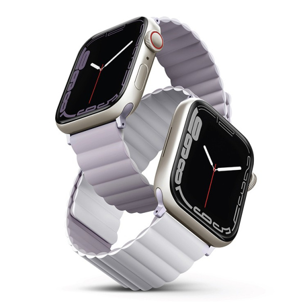 Ремешок Uniq Revix reversible Magnetic для Apple Watch 41/40/38mm, Lilac/White (41MM-REVLILWHT)