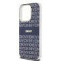 Чехол DKNY PC/TPU Repeat texture Tonal stripe Hard Blue (MagSafe) для iPhone 15 Pro, синий