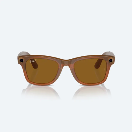 Умные очки Ray-Ban Gen1 Ray-Ban Smart Glasses Wayfarer Shiny Caramel/Polar Brown