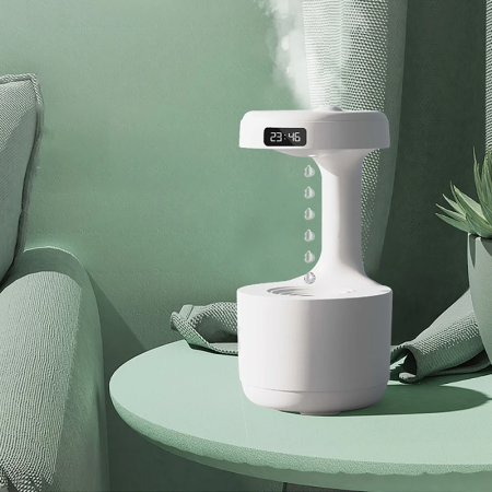 Увлажнитель воздуха с Антигравитационой подачей воды 800мл, Белый