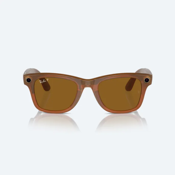 Умные очки Ray-Ban Gen1 Ray-Ban Smart Glasses Wayfarer Shiny Caramel/Polar Brown