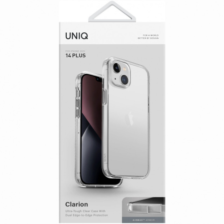 Чехол Uniq Clarion для iPhone 14 Plus, цвет Прозрачный (Clear)