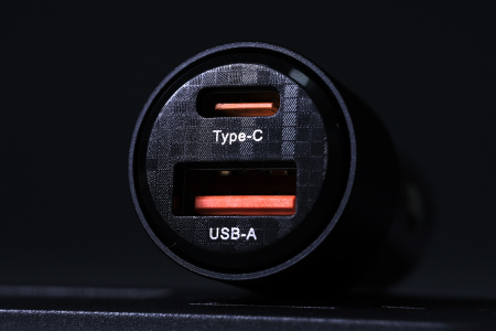 Автомобильное зарядное устройство Deppa Crystal Car Charger [USB + USB-C] 95W, Black (11217)