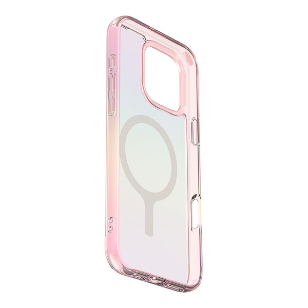 Чехол Uniq Iridescia (hologrophic) Pink Prism (Magsafe) для iPhone 16 Pro Max
