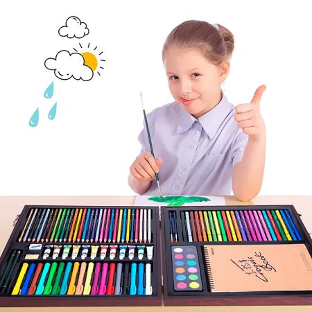 Набор для рисования Xiaomi DELI Painting Set Wooden Box