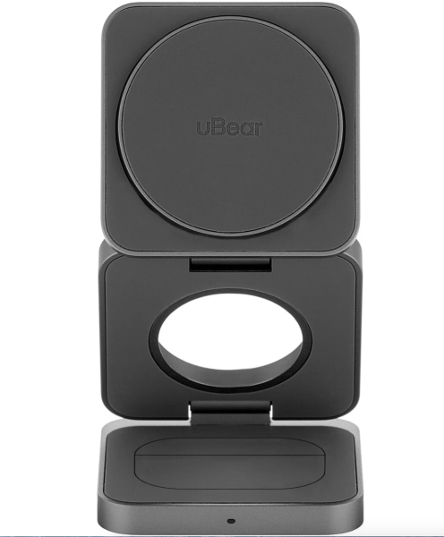 Беспроводное зарядное устройство uBear Balance 3in1 Magnetic Wireless Charger, цвет:серый