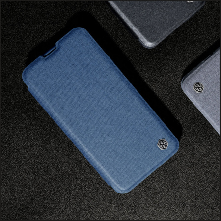 Чехол-книжка Nillkin QIN Pro (Cloth) для iPhone 14 Pro, цвет Синий (Elite Blue)
