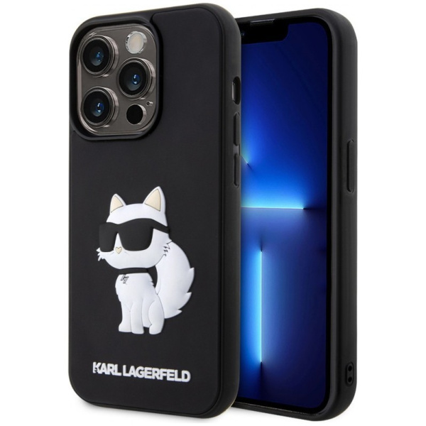 Чехол Karl Lagerfeld 3D Rubber NFT Choupette Hard для iPhone 15 Pro Max, цвет Черный