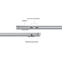 Ноутбук Apple MacBook Air 13" (M3, 8C CPU/8C GPU, 2024), 8 ГБ, 256 ГБ SSD, серебристый (MRXQ3)