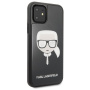 Чехол CG Mobile Karl Lagerfeld Double Layer Karl's Head Hard Glass для iPhone 11, цвет Черный (KLHCN61DLHBK)