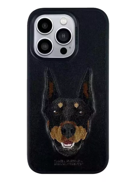 Чехол Santa Barbara Polo & Racquet Club Leather Case для iPhone 15 Pro, Curtis Dog