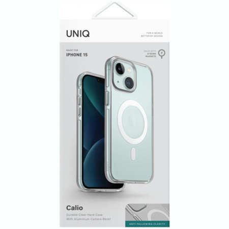 Чехол Uniq Calio (MagSafe) для iPhone 15, цвет Прозрачный