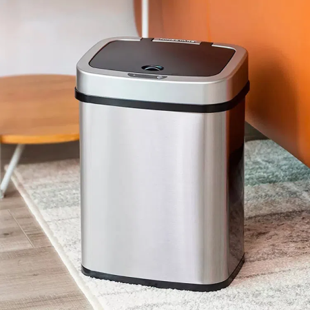 Умное мусорное ведро Xiaomi Ninestars Stainless steel Sensor Trash Can 12L (DZT-12-5), Silver