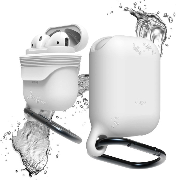 Водонепроницаемый чехол Elago Waterproof Hang Case для AirPods 2, цвет Белый (EAPWF-WH)