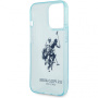 Чехол CG Mobile U.S. Polo Assn. TPU FLUO Logo Bigl horse Hard для iPhone 13 Pro, цвет Голубой (USHCP13LUHRFL)
