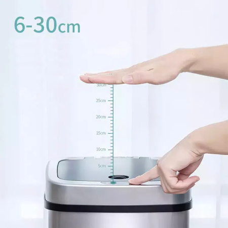 Умное мусорное ведро Xiaomi Ninestars Stainless steel Sensor Trash Can 12L (DZT-12-5), Silver