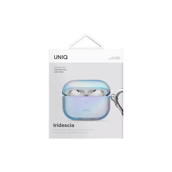 Чехол Uniq Iridescia (holographic) Eclipse Blue для Airpods Pro 2
