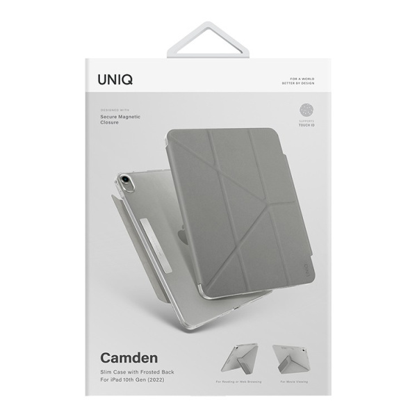 Чехол Uniq Camden для iPad 11"(2025) / 10.9"(2022), серый