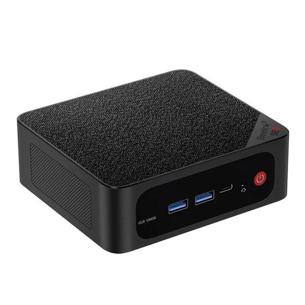 Мини ПК Beelink SER5 Max (AMD Ryzen 7 5800H (3.2 ГГц), RAM 16 ГБ, SSD 500 ГБ, AMD Radeon Graphics, Windows 11 Pro), SER5 Max 5800H 16/500ГБ, черный