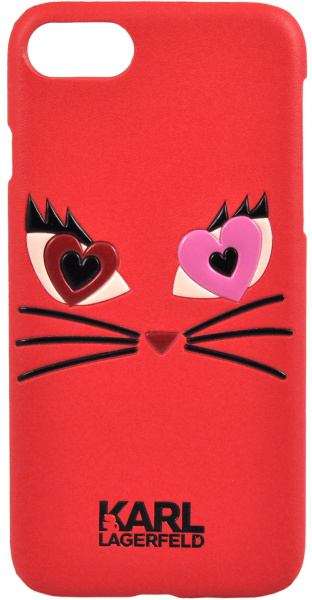 Чехол Karl Lagerfeld Choupette in Love 2 Hard PU для iPhone 7/8/SE 2020, цвет Красный (KLHCP7CL2RE)