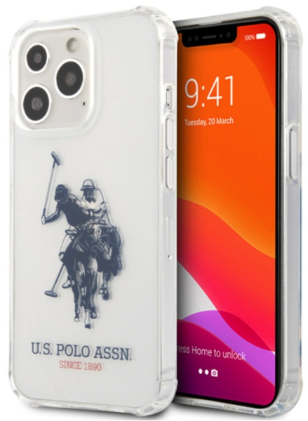 Чехол CG Mobile U.S. Polo Assn. PC/TPU Shockproof Horse Hard для iPhone 13 Pro Max, цвет Прозрачный (USHCP13XKHRTR)