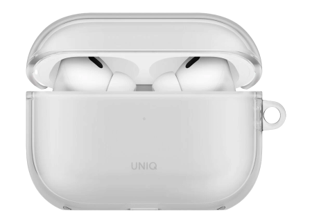 Чехол Uniq Glase TPU case with carabin Glossy Clear для Airpods Pro 3