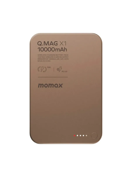 Внешний аккумулятор Momax Q.Mag X1 10000 mAh, Gold (IP117AL2)