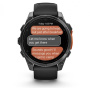 Смарт часы Garmin Fenix 8, 47 мм, AMOLED, Slate Gray with black silicone band