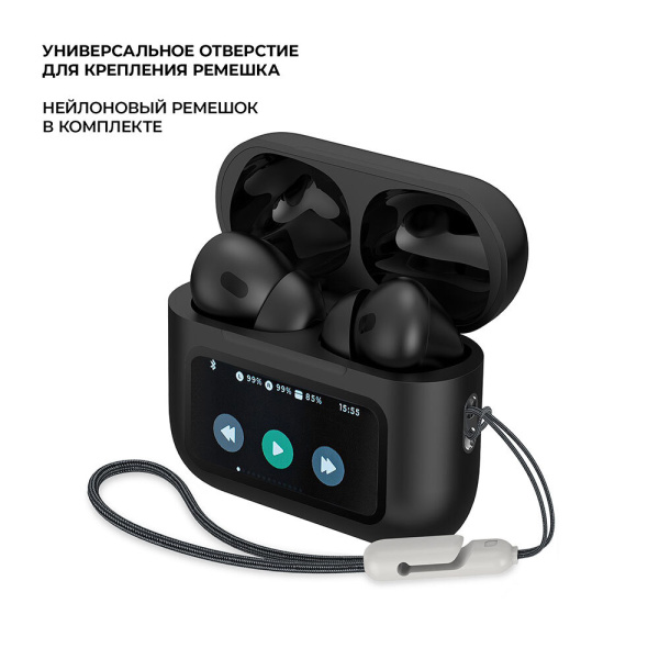 Беспроводные наушники с микрофоном Air Pro 3 ANC, TWS, BT 5.3, 350 мАч, ANC, LCD, черный