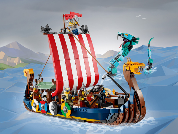 Конструктор LEGO Creator - Корабль викингов и Мидгардский змей (31132)