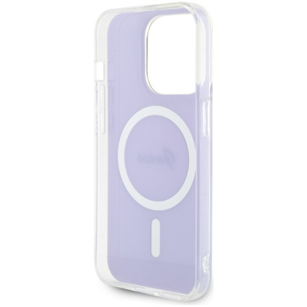 Чехол Guess PC/TPU Script printed logo Hard (MagSafe) для iPhone 15 Pro, цвет Фиолетовый