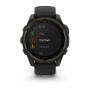 Смарт часы Garmin Fenix 8, 47 мм, Solar, Sapphire Carbon Gray DLC Titanium with Black/Pebble Gray Silicone