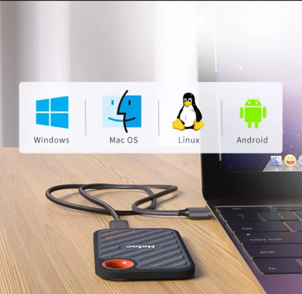 Портативный внешний SSD диск Netac ZX20 USB 3.2 512Gb (2000 Мб/с)