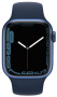 Apple Watch Series 7, 41 mm, Корпус из алюминия синего цвета, спортивный ремешок «Тёмный ультрамарин»