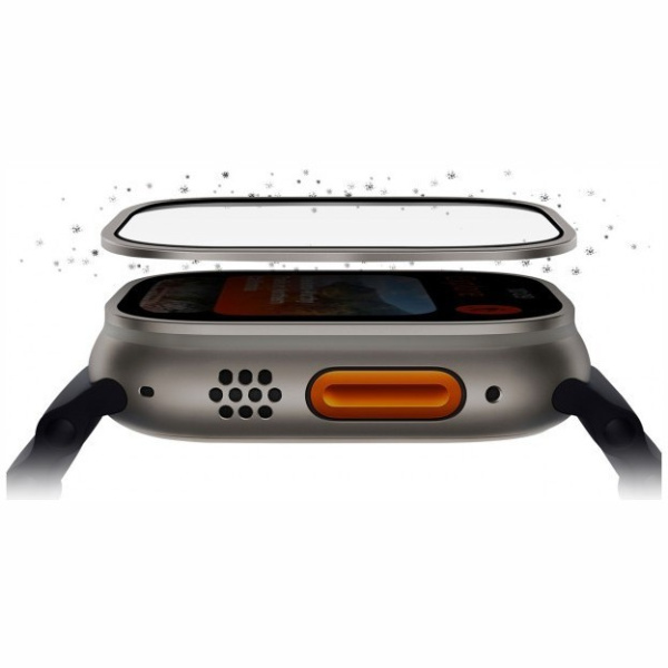 Защитное стекло Uniq OPTIX DUO PRO Anti-reflective Glass + Stainless steel frame для Apple Watch Ultra 49 мм
