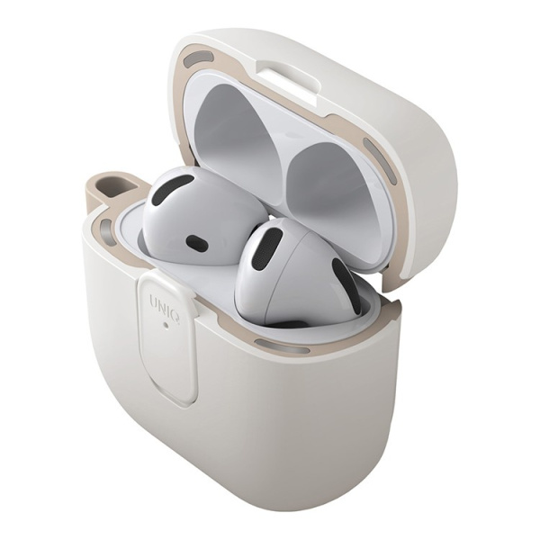 Чехол Uniq CLYDE Lock case Mist Grey/Khaki для Airpods 4